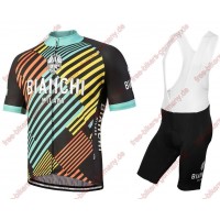 Profiteam 2018 Bianchi Milano Soara Radbekleidung Satz Trikot Kurzarm+Trägerhosen Sets Radtrikot Kaufen