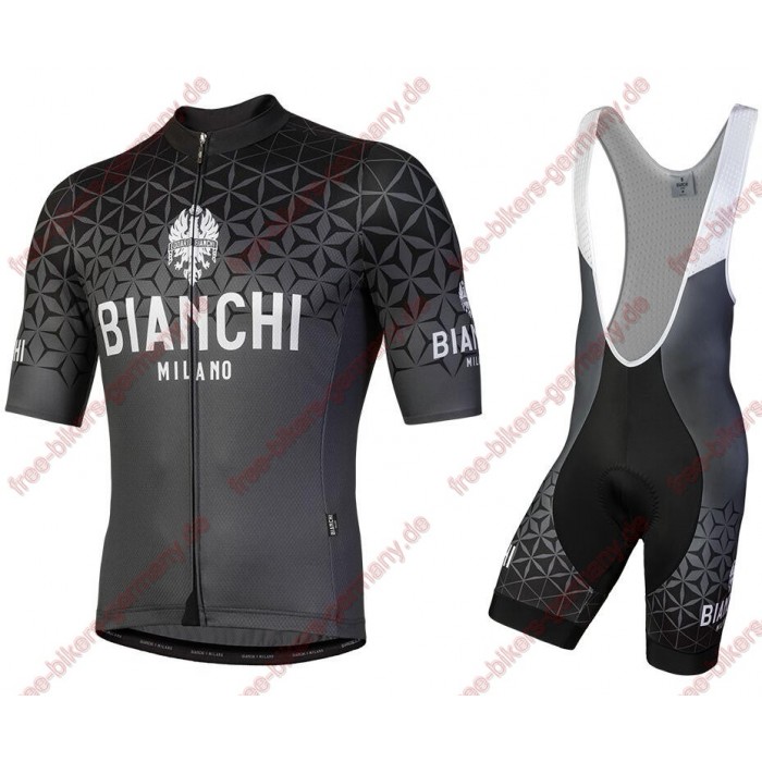Profiteam 2018 Bianchi Milano schwarz Radbekleidung Satz Trikot Kurzarm+Trägerhosen Sets Radtrikot Kaufen Profiteam 2018 Bianchi Milano schwarz Radbekleidung Satz Trikot Kurzarm+Trägerhosen Sets Radtrikot Kaufen