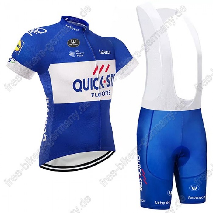 Quick Step Floors blau Radbekleidung Satz Trikot Kurzarm+Trägerhosen Radtrikot Kaufen Quick Step Floors blau Radbekleidung Satz Trikot Kurzarm+Trägerhosen Radtrikot Kaufen