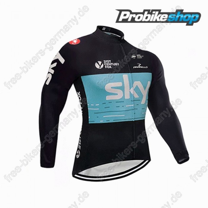 Sky schwarz blau Trikot Langarm 2018 Radtrikot Kaufen Sky schwarz blau Trikot Langarm 2018 Radtrikot Kaufen