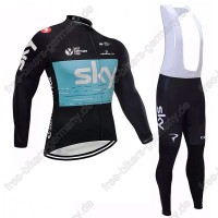 Sky schwarz blau Fahrradbekleidung Trikot Langarm+Lang Trägerh Radtrikot Kaufen
