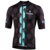 Fahrradbekleidung Radsport 2020 BIANCHI MILANO Roncaccio Trikot Kurzarm Outlet schwarz/Grün Radtrikot Kaufen
