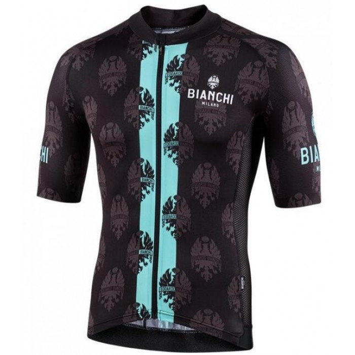 Fahrradbekleidung Radsport 2020 BIANCHI MILANO Roncaccio Trikot Kurzarm Outlet schwarz/Grün Radtrikot Kaufen