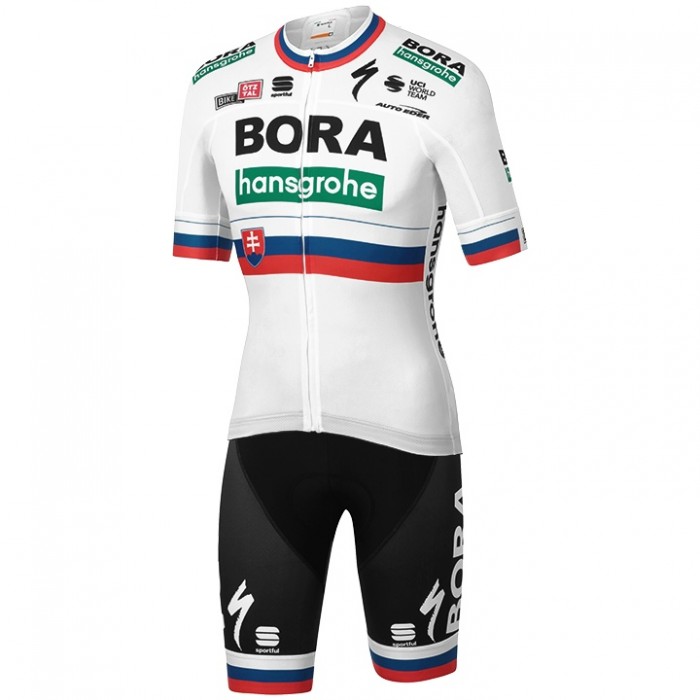 Fahrradbekleidung Radsport 2020 BORA-hansgrohe Slovakian Champion Radbekleidung Satz Trikot Kurzarm+Fahrradhose Se Radtrikot Kaufen