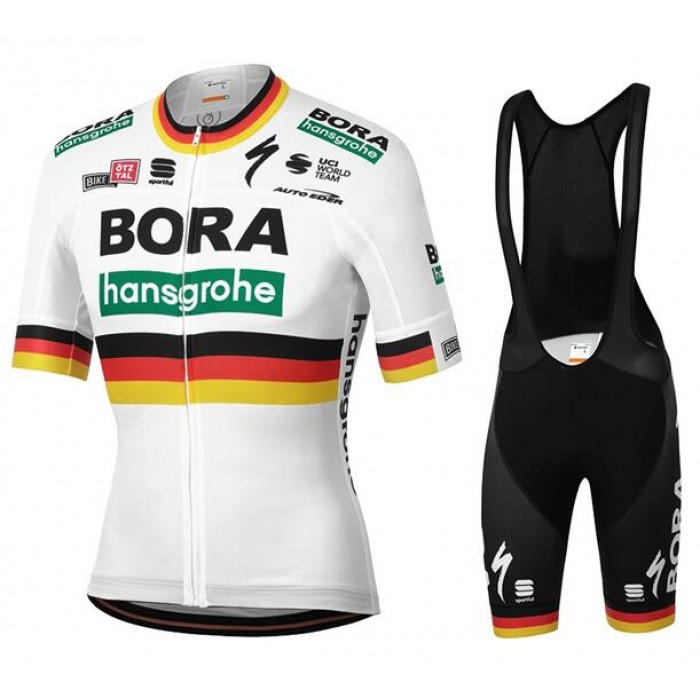 Fahrradbekleidung Radsport 2020 BORA-hansgrohe Deutscher Meister Radbekleidung Satz Trikot Kurzarm+Trägerhosen Se Radtrikot Kaufen