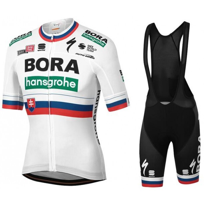 Fahrradbekleidung Radsport 2020 BORA-hansgrohe Slowakischer Meister Radbekleidung Satz Trikot Kurzarm+Trägerhosen Se Radtrikot Kaufen