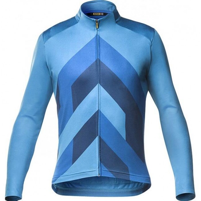 Fahrradbekleidung Radsport 2020 MAVIC Cosmic Graphic Trikot Langarmblau Radtrikot Kaufen