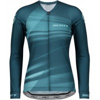 Fahrradbekleidung Radsport 2020 Damen SCOTT RC Pro Trikot Langarmblau Radtrikot Kaufen