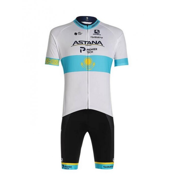 Fahrradbekleidung Radsport 2020 ASTANA PRO TEAM FRC Radbekleidung Satz Trikot Kurzarm+Trägerhosen Set Outl Radtrikot Kaufen