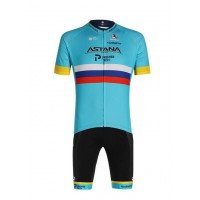 Fahrradbekleidung Radsport 2020 ASTANA PRO TEAM Russian Champion Radbekleidung Satz Trikot Kurzarm+Trägerhosen Set O Radtrikot Kaufen