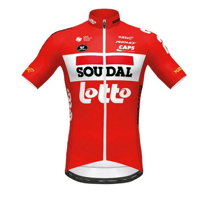 Fahrradbekleidung Radsport 2020 Lotto Soudal TdF Trikot Kurzarm Outlet rot We Radtrikot Kaufen
