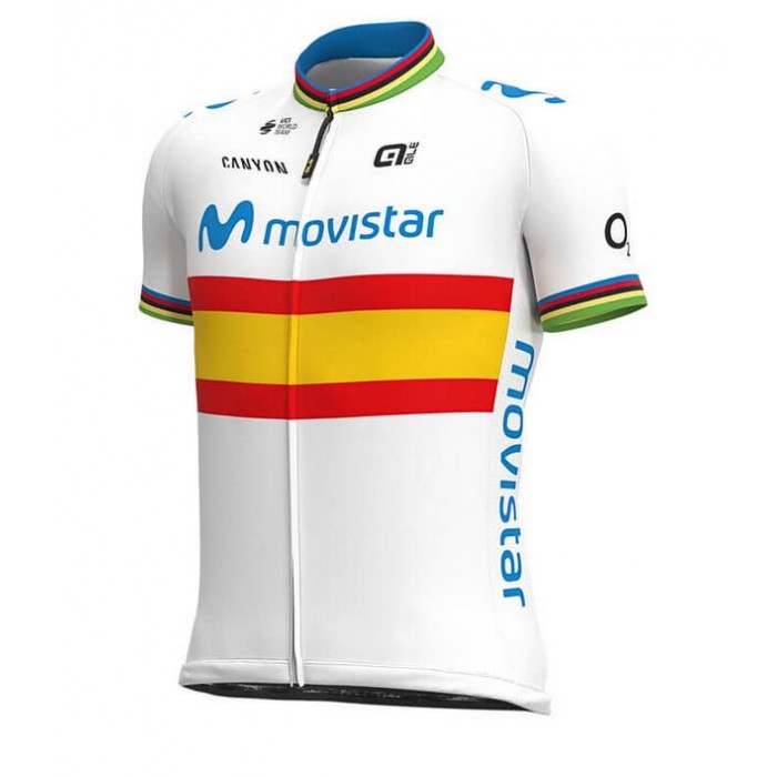 Fahrradbekleidung Radsport 2020 MOVISTAR TEAM Spanish Champion Trikot Kurzarm Outl Radtrikot Kaufen