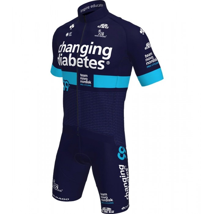 Fahrradbekleidung Radsport 2020 Team Novo Nordisk Radbekleidung Satz Trikot Kurzarm+Trägerhosen Set Outl Radtrikot Kaufen