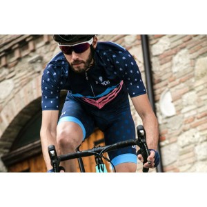 NICANDRO Radtrikot kurzarm blau