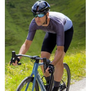 Ergo Fit Jersey Radtrikot kurzarm grau/blau Ergo Fit Jersey Radtrikot kurzarm grau/blau