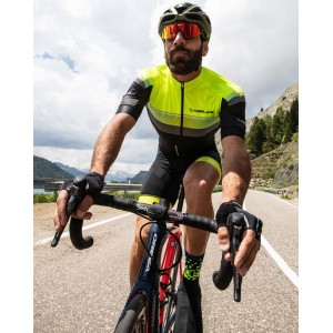 New Speed Radtrikot kurzarm schwarz/neongelb