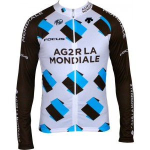AG2R LA MONDIALE 2015 Langarmtrikot Radsport-Profi-Team
