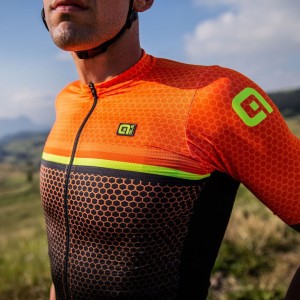 ALE BRIDGE Radtrikot kurzarm orange