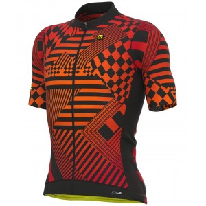 ALE CHECKER Radtrikot kurzarm schwarz/rot ALE CHECKER Radtrikot kurzarm schwarz/rot
