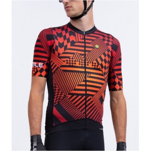 ALE CHECKER Radtrikot kurzarm schwarz/rot ALE CHECKER Radtrikot kurzarm schwarz/rot