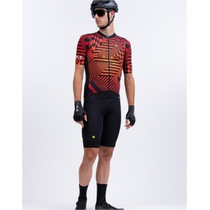 ALE CHECKER Radtrikot kurzarm schwarz/rot ALE CHECKER Radtrikot kurzarm schwarz/rot