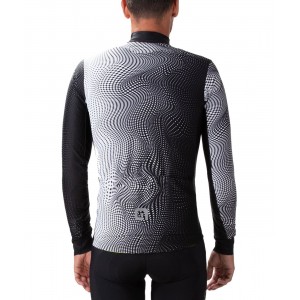 ALE CIRCUS Radtrikot langarm schwarz/weiß