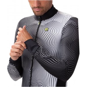 ALE CIRCUS Radtrikot langarm schwarz/weiß