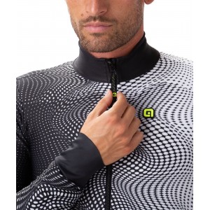 ALE CIRCUS Radtrikot langarm schwarz/weiß