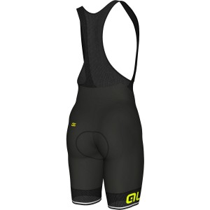 Übergröße ALE CORSA Trägerhose kurz schwarz/neongelb