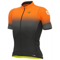 ALE GRADIENT Radtrikot kurzarm schwarz/neonorange