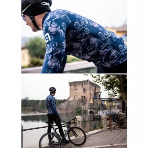 ALE LAS VEGAS Radtrikot langarm blau