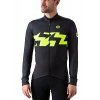 ALE READY Radtrikot langarm schwarz/neongelb