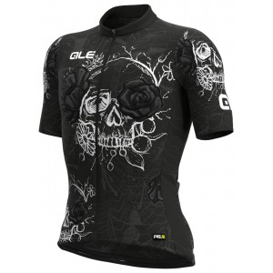 ALE SKULL Radtrikot kurzarm schwarz