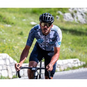 ALE SKULL Radtrikot kurzarm grau