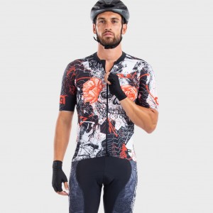 ALE SKULL Radtrikot kurzarm schwarz/weiß