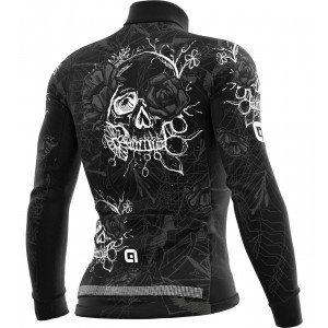 ALE SKULL Radtrikot langarm schwarz