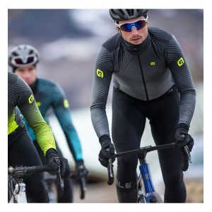 ALE STORM Radtrikot langarm schwarz/grau