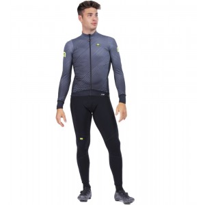 ALE STORM Radtrikot langarm schwarz/grau