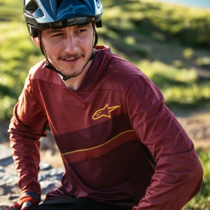 ALPS 8.0 Radtrikot langarm MTB/Freeride burgundy maroon