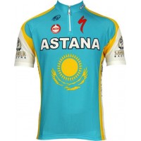 Astana 2010 Kurzarmtrikot mit kurzem Reißverschluss