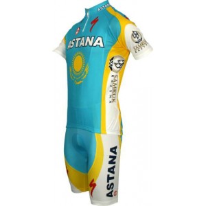 Astana 2010 Kurzarmtrikot mit kurzem Reißverschluss