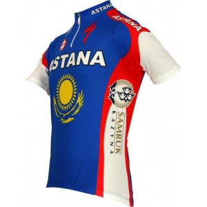 Astana Slowenischer Meister 2010 Radsport-Profi-Team-Kurzarmtrikot mit kurzem Reißverschluss Astana Slowenischer Meister 2010 Radsport-Profi-Team-Kurzarmtrikot mit kurzem Reißverschluss
