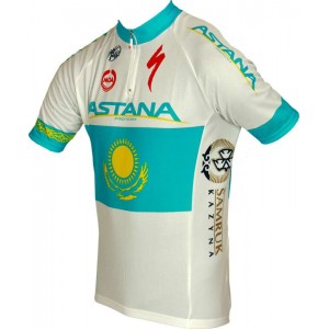 ASTANA kasachischer Meister 2011 Radsport-Profi-Team-Kurzarmtrikot mit kurzem Reißverschluss ASTANA kasachischer Meister 2011 Radsport-Profi-Team-Kurzarmtrikot mit kurzem Reißverschluss