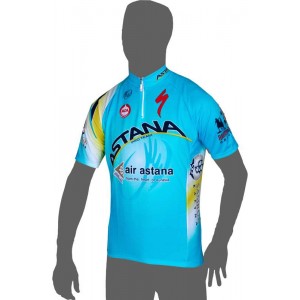ASTANA 2014 Kurzarmtrikot (kurzer Reißverschluss) Radsport-Profi-Team