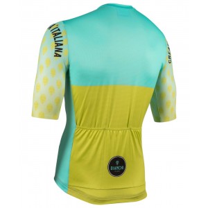 TIRANO Radtrikot kurzarm gelb/celeste