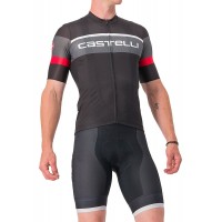 SCORPIONE 3+COMPETIZIONE KIT Radsport-Set (Kurzarmtrikot+Trägerhose) schwarz/grau