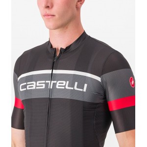 SCORPIONE 3+COMPETIZIONE KIT Radsport-Set (Kurzarmtrikot+Trägerhose) schwarz/grau