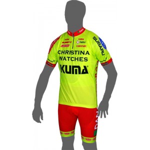 CHRISTINA WATCHES-KUMA 2014 Kurzarmtrikot (kurzer Reißverschluss) Radsport-Profi-Team