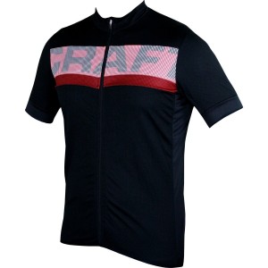 REEL JERSEY Radtrikot kurzarm schwarz/rot