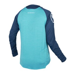 SINGLETRACK Radtrikot langarm MTB/Freeride blau